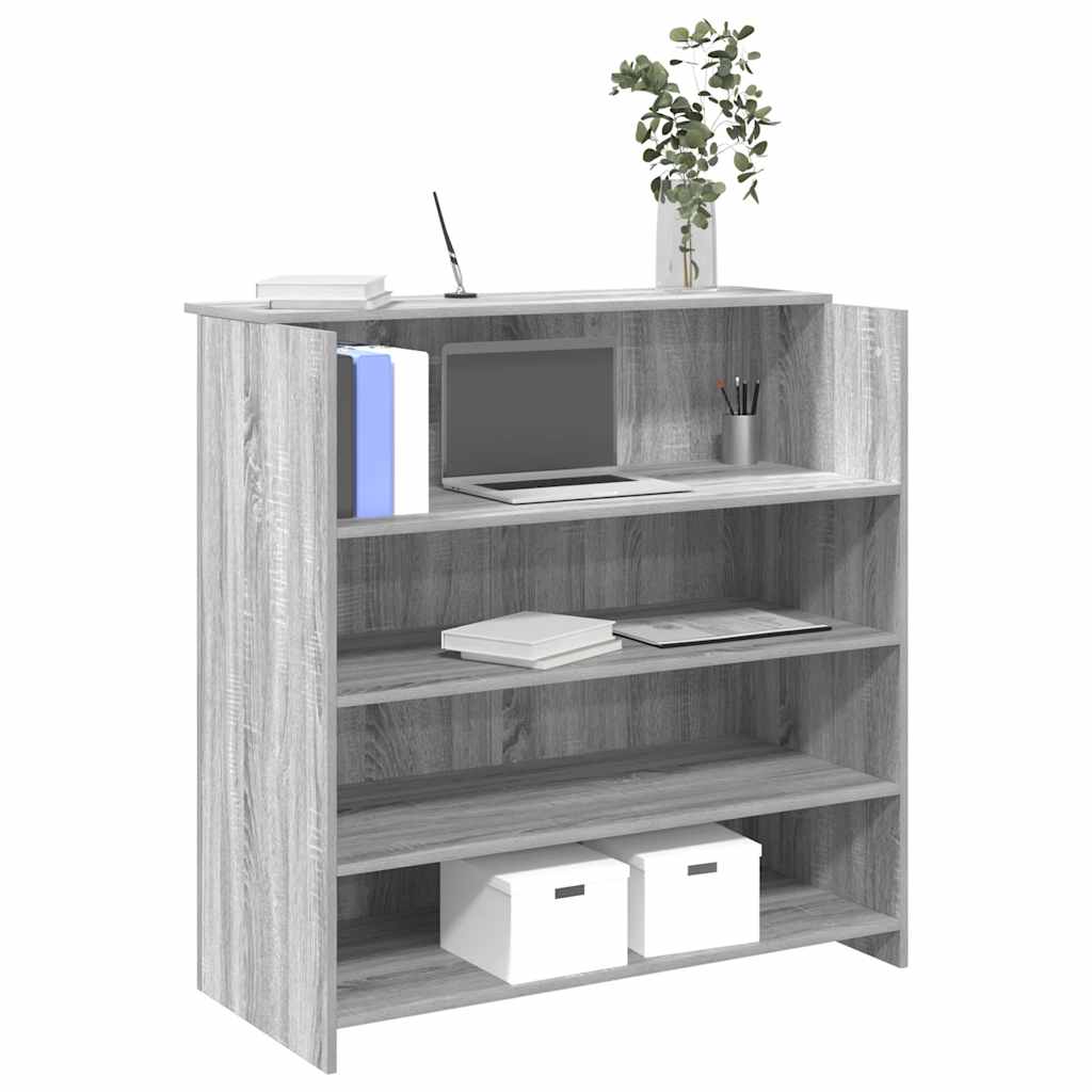 Resepsjonspult grå sonoma 100x50x103,5 cm konstruert tre