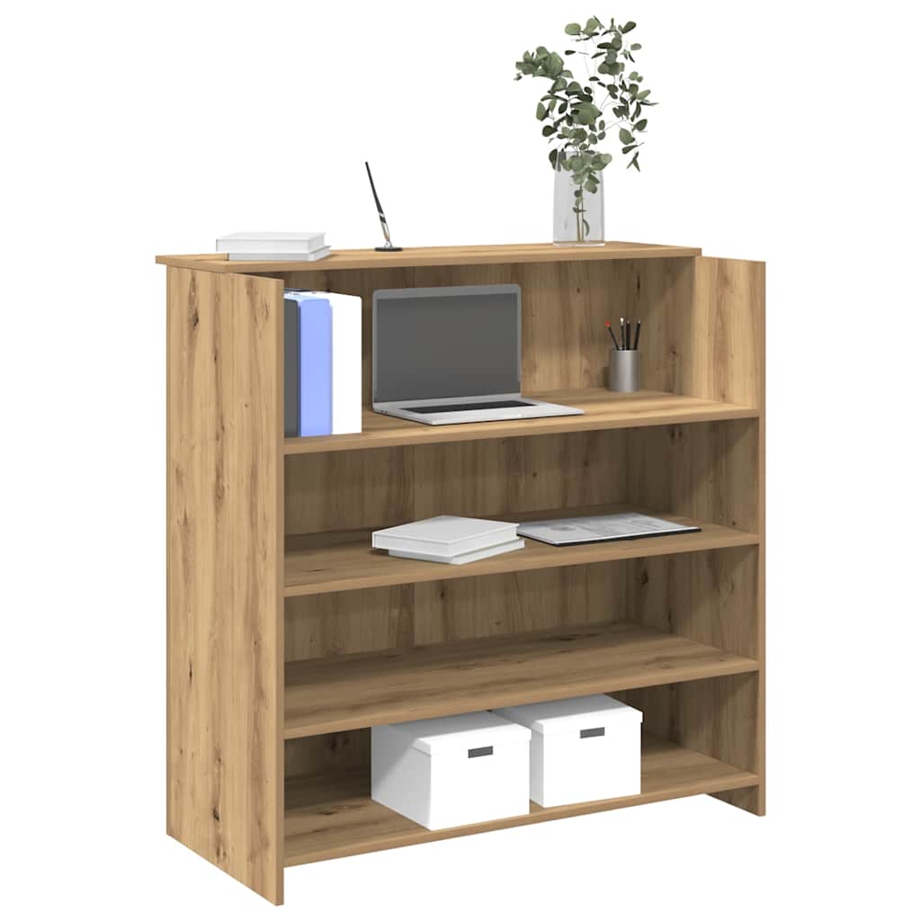 Resepsjonspult artisan eik 100x50x103,5 cm konstruert tre