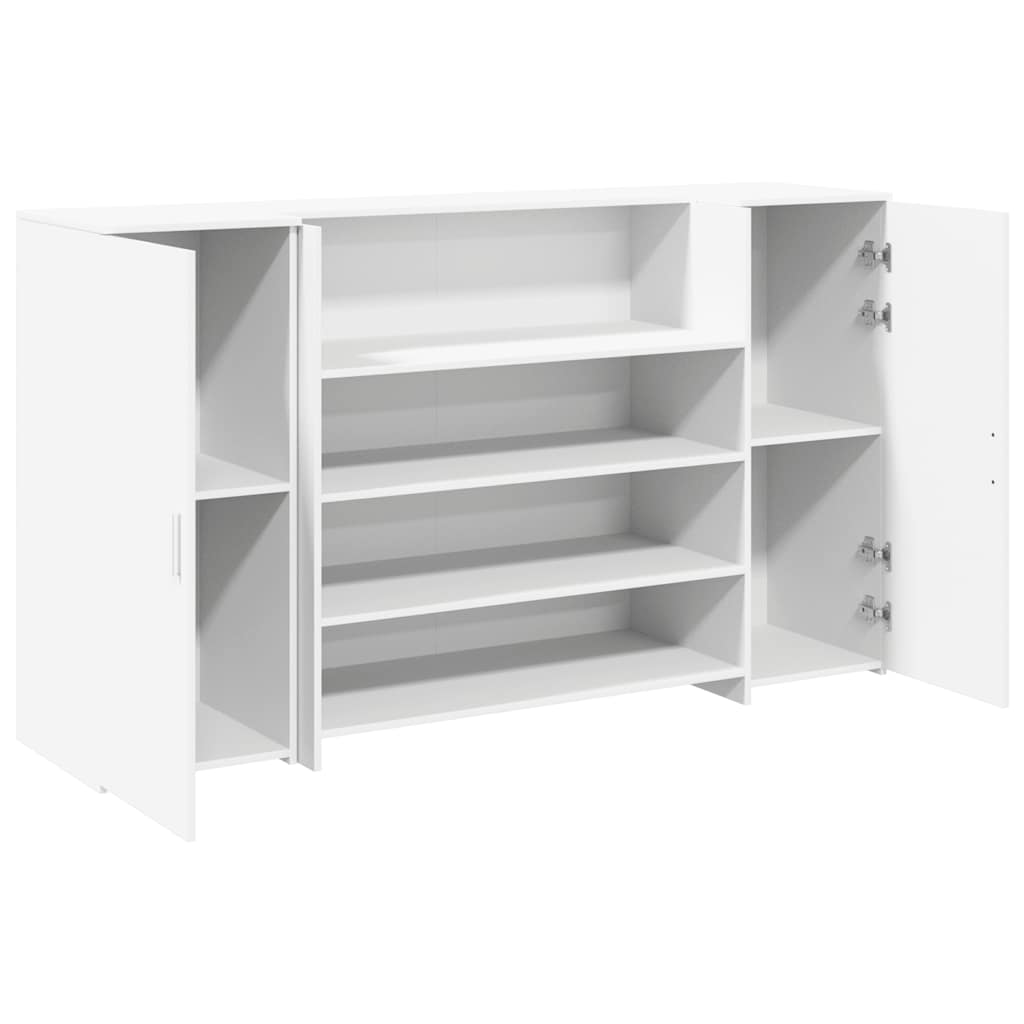 Resepsjonsdisk hvit 180x50x103,5 cm konstruert tre
