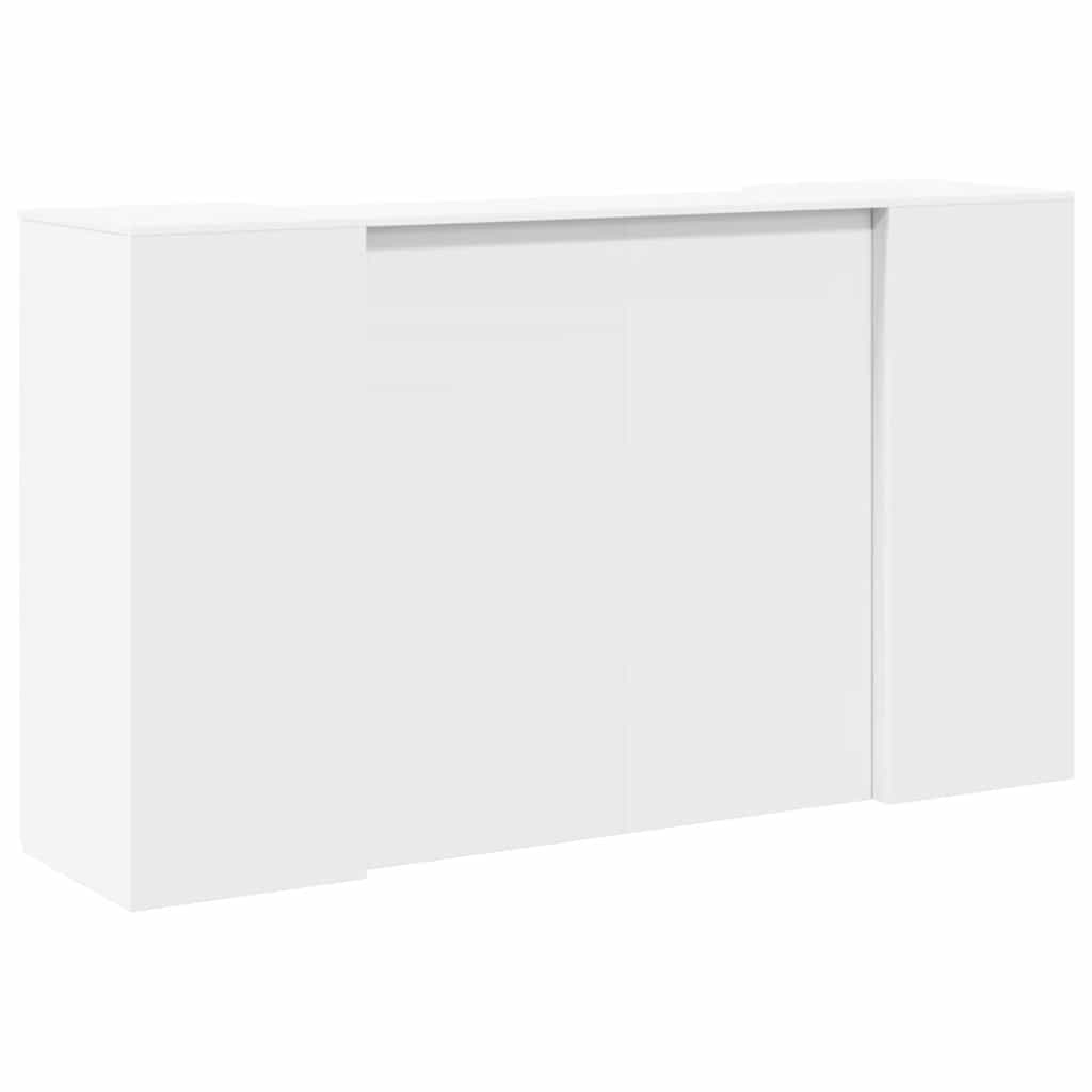 Resepsjonsdisk hvit 180x50x103,5 cm konstruert tre