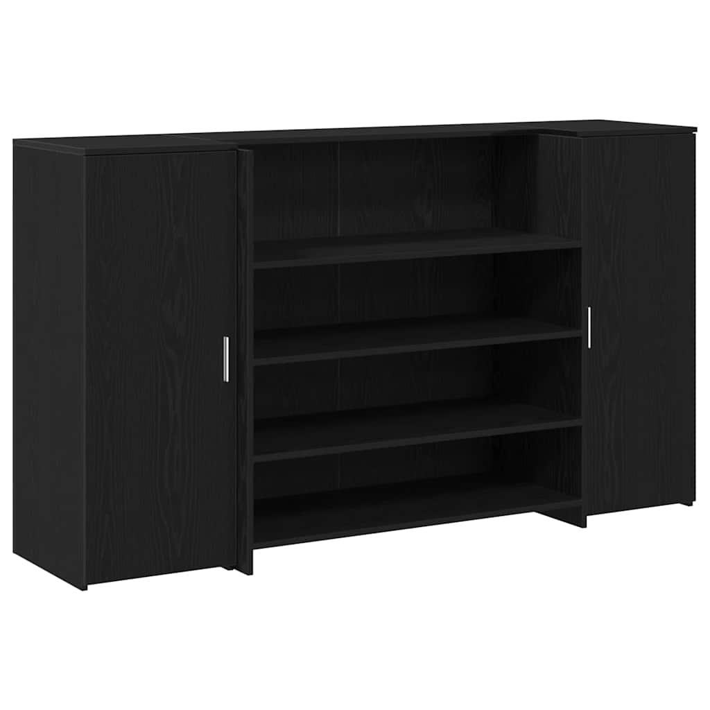 Resepsjonsdisk svart eik 180x50x103,5 cm konstruert tre