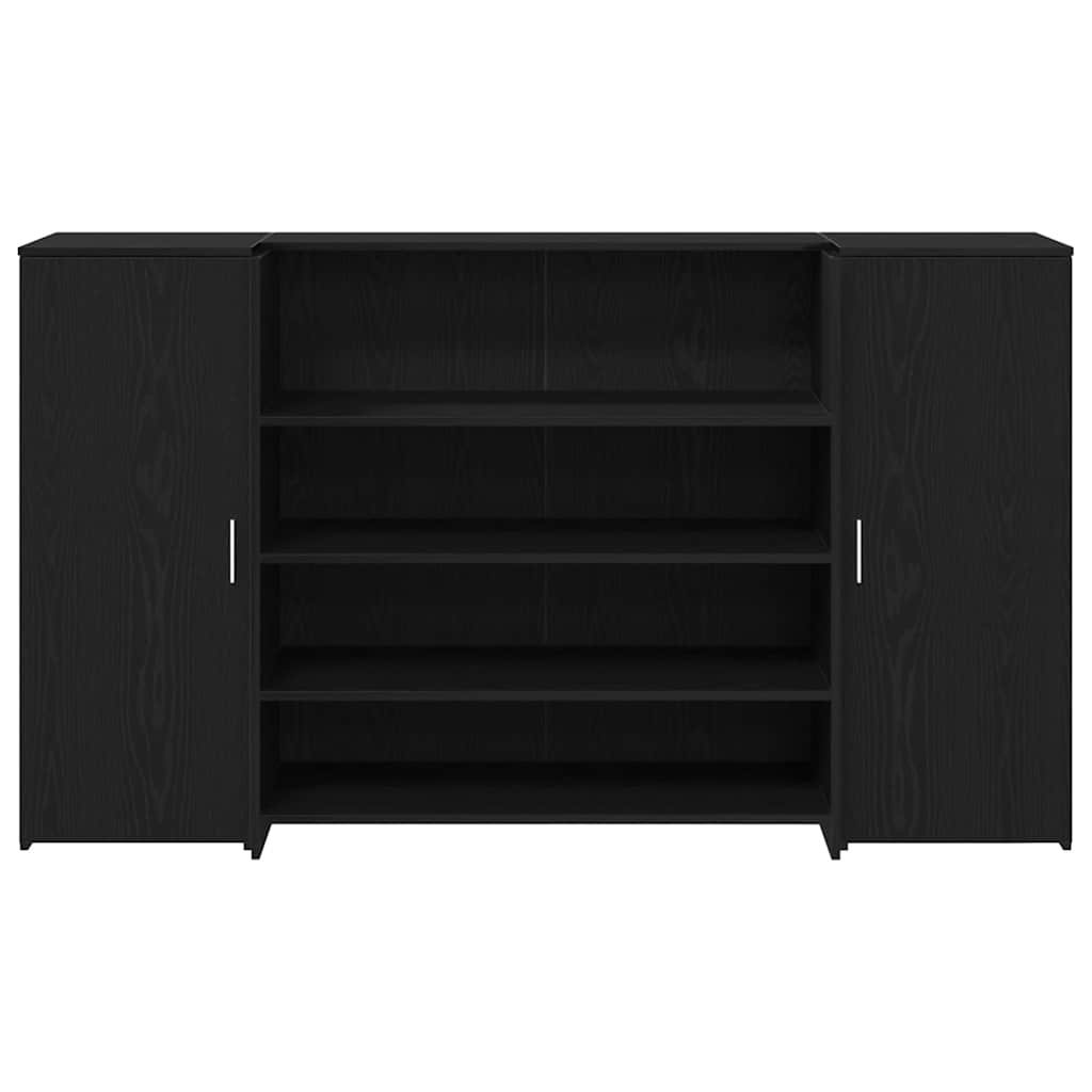 Resepsjonsdisk svart eik 180x50x103,5 cm konstruert tre
