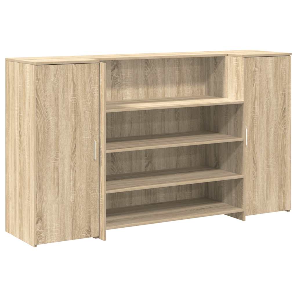 Resepsjonspult sonoma eik 180x50x103,5 cm konstruert tre