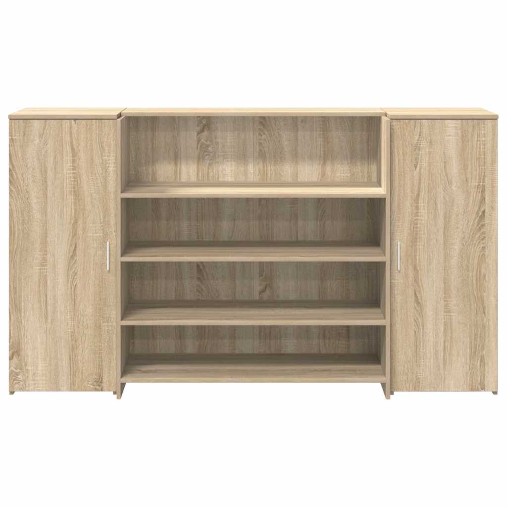 Resepsjonspult sonoma eik 180x50x103,5 cm konstruert tre