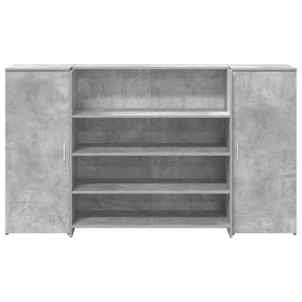 Resepsjonspult betonggrå 180x50x103,5 cm konstruert tre