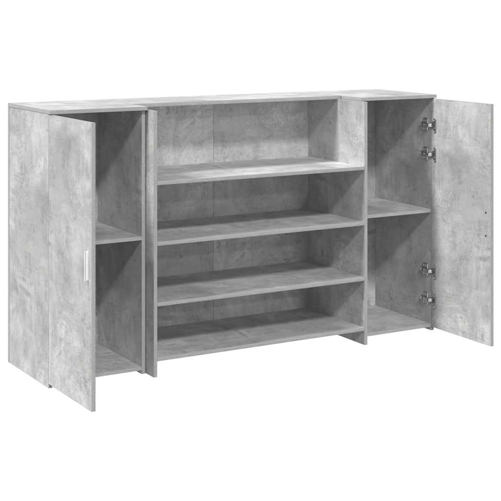 Resepsjonspult betonggrå 180x50x103,5 cm konstruert tre