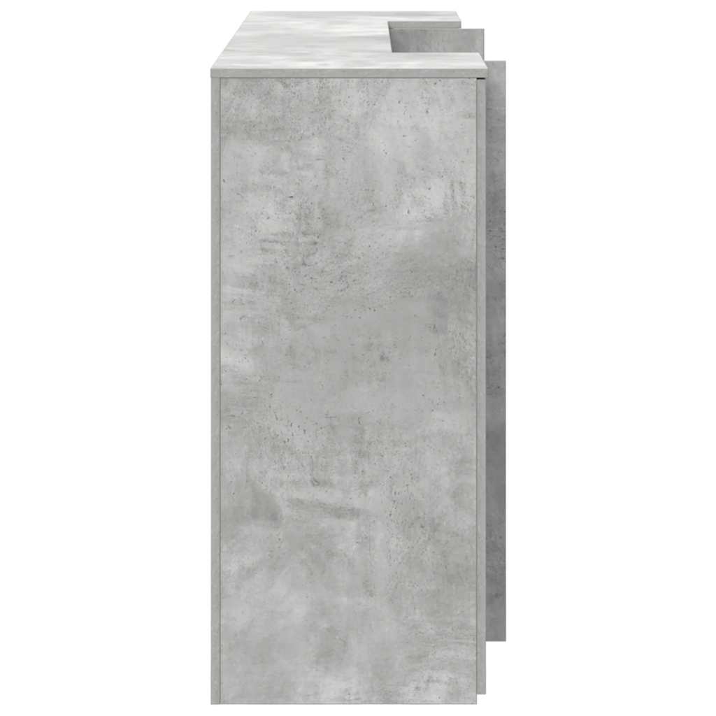 Resepsjonspult betonggrå 180x50x103,5 cm konstruert tre