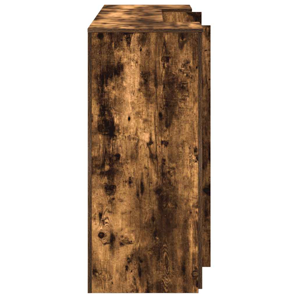 Resepsjonspult røkt eik 180x50x103,5 cm konstruert tre