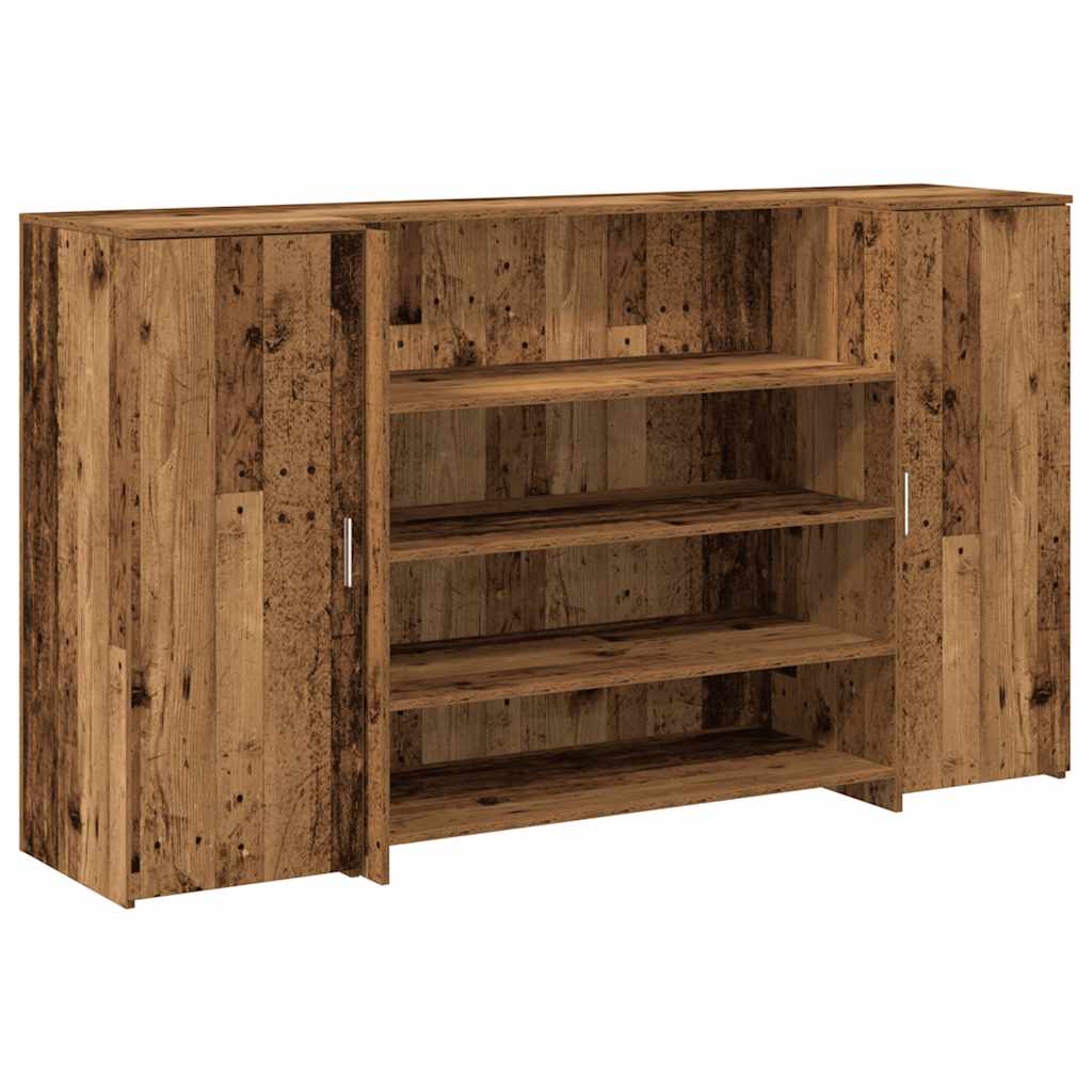 Resepsjonspult gammelt tre 180x50x103,5 cm konstruert tre