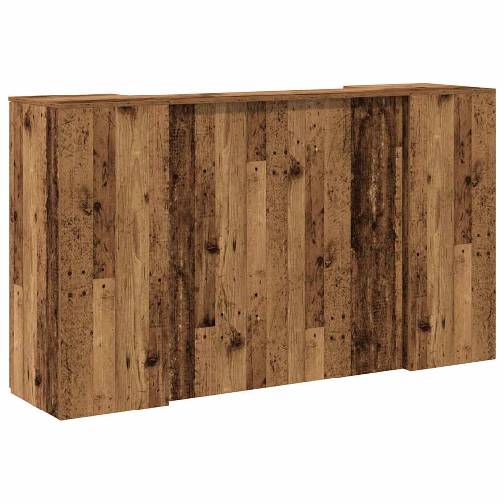 Resepsjonspult gammelt tre 180x50x103,5 cm konstruert tre
