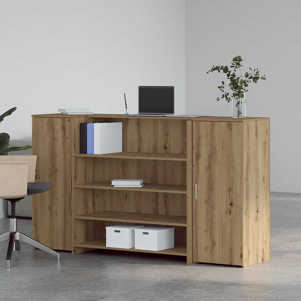 Resepsjonspult artisan eik 180x50x103,5 cm konstruert tre