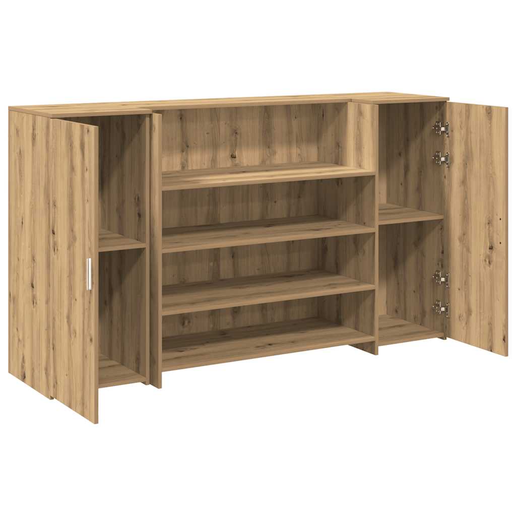 Resepsjonspult artisan eik 180x50x103,5 cm konstruert tre