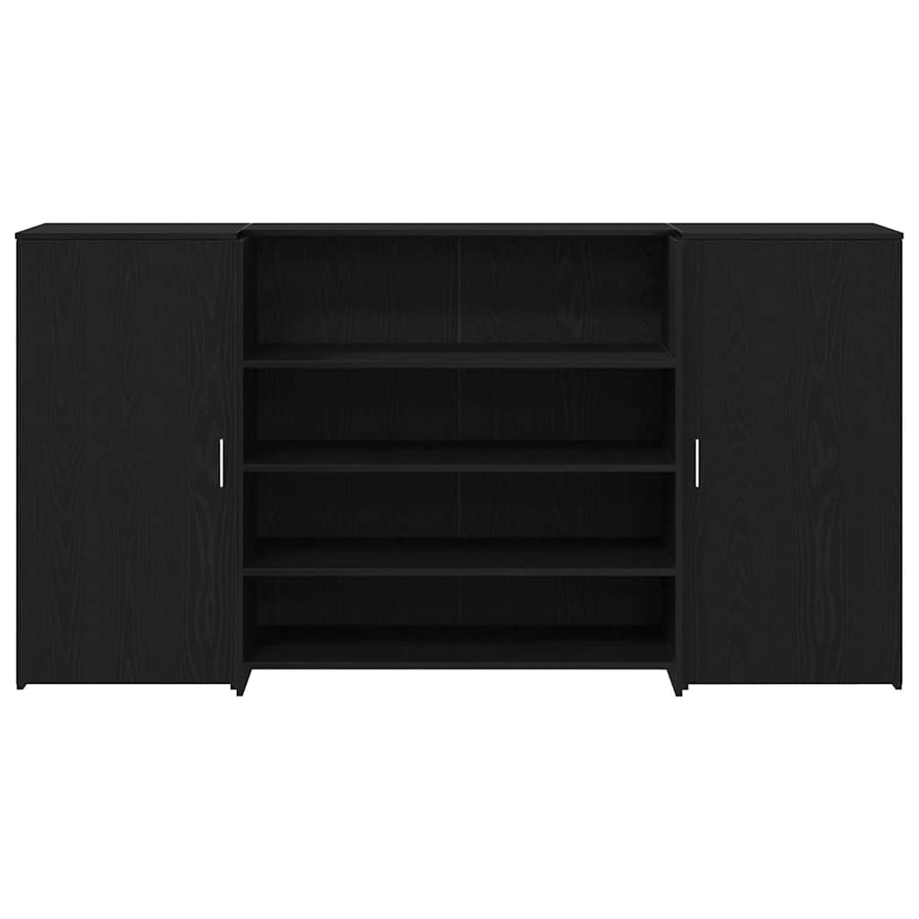 Resepsjonsdisk svart eik 200x50x103,5 cm konstruert tre