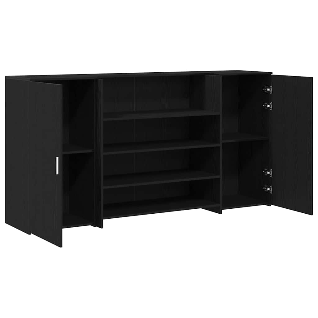 Resepsjonsdisk svart eik 200x50x103,5 cm konstruert tre