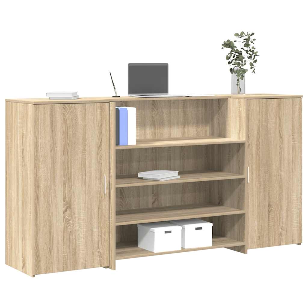 Resepsjonspult sonoma eik 200x50x103,5 cm konstruert tre