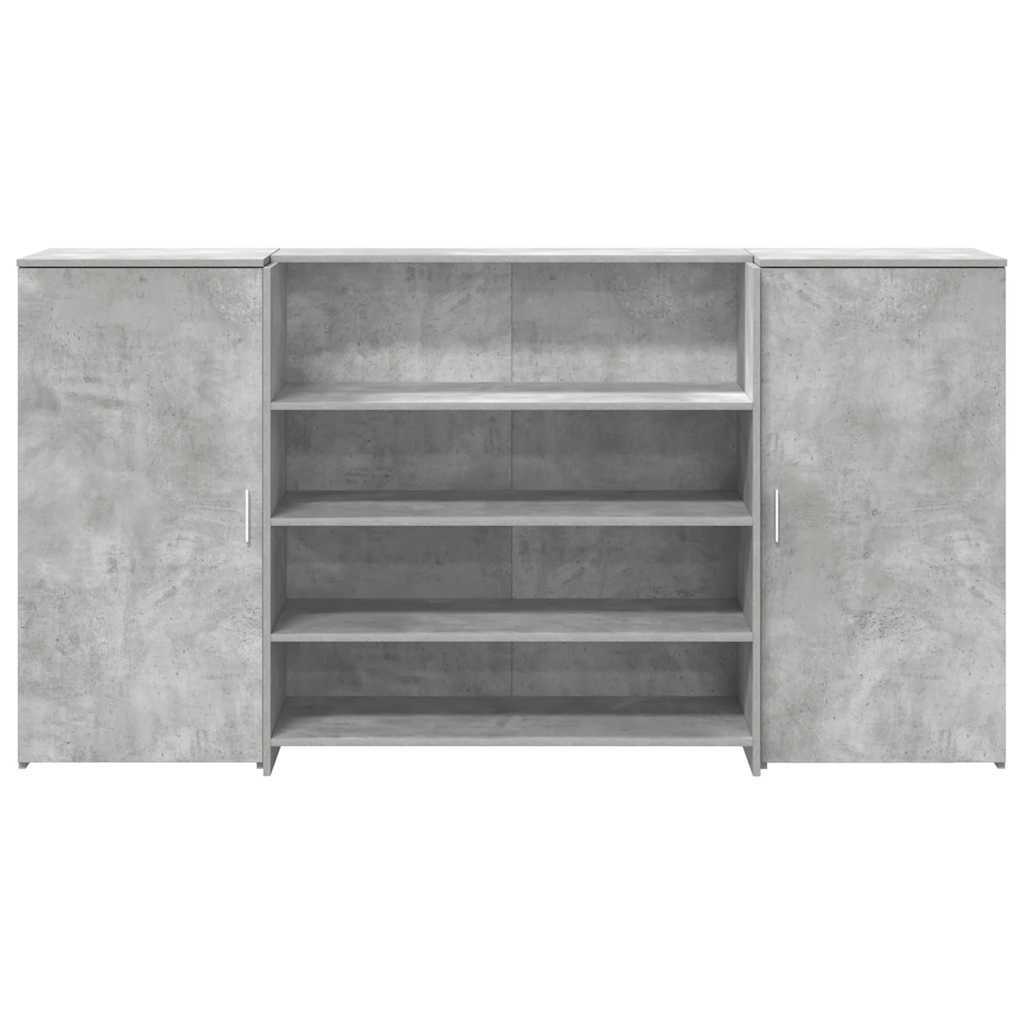 Resepsjonspult betonggrå 200x50x103,5 cm konstruert tre