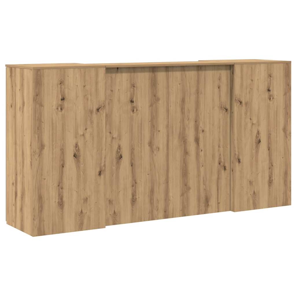 Resepsjonspult artisan eik 200x50x103,5 cm konstruert tre