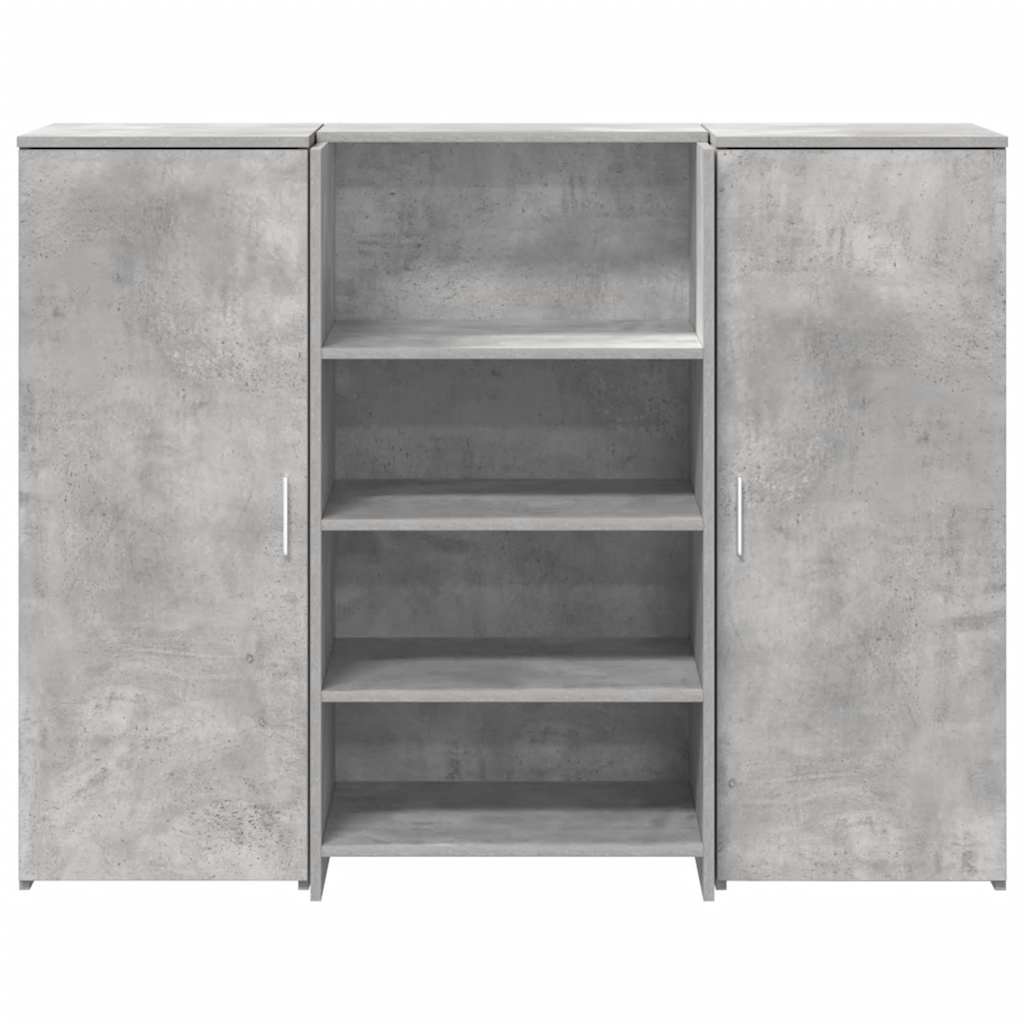 Resepsjonspult betonggrå 135x50x103,5 cm konstruert tre