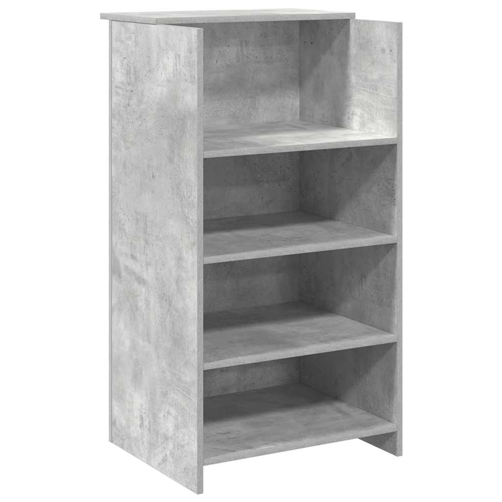 Resepsjonspult betonggrå 135x50x103,5 cm konstruert tre