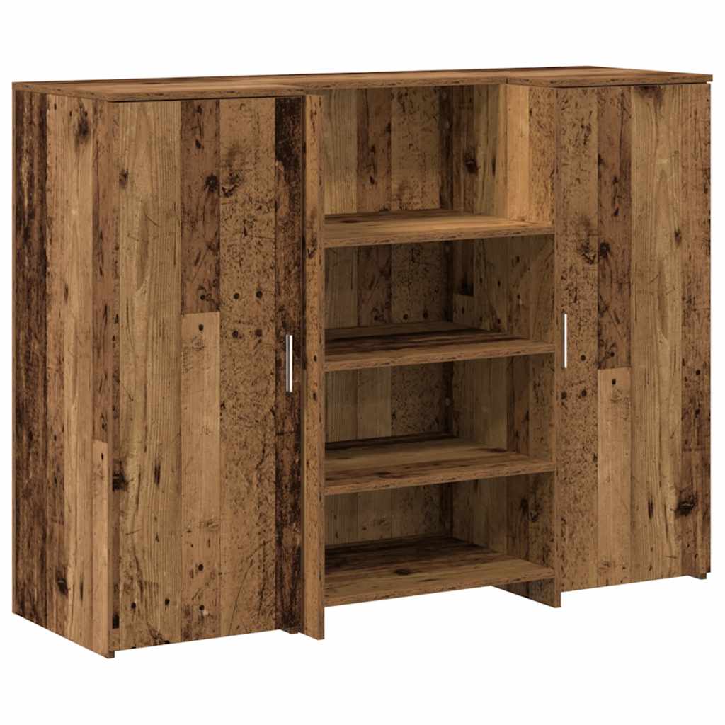 Resepsjonspult gammelt tre 135x50x103,5 cm konstruert tre