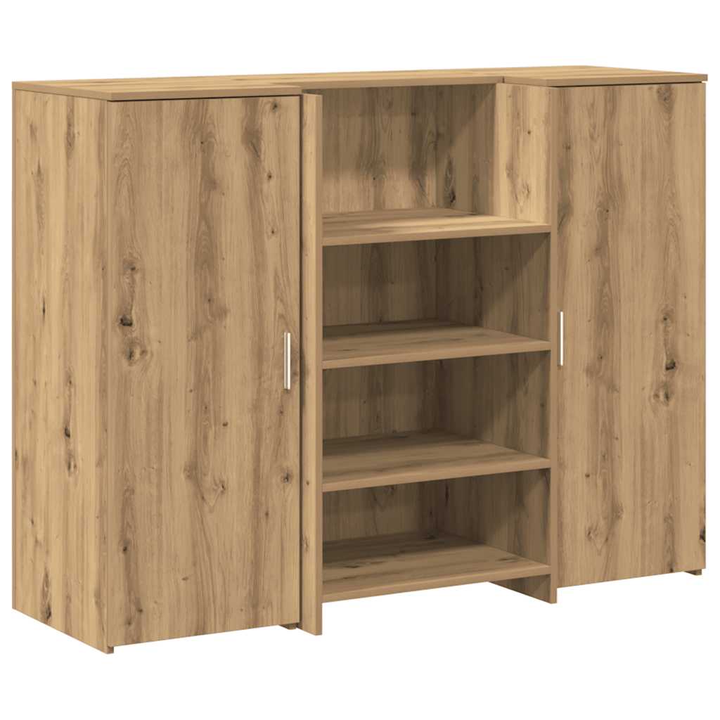 Resepsjonspult artisan eik 135x50x103,5 cm konstruert tre