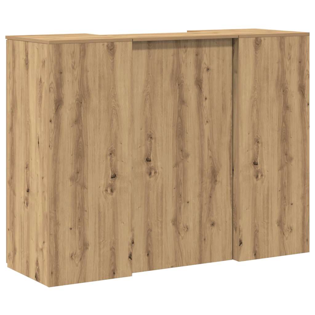 Resepsjonspult artisan eik 135x50x103,5 cm konstruert tre