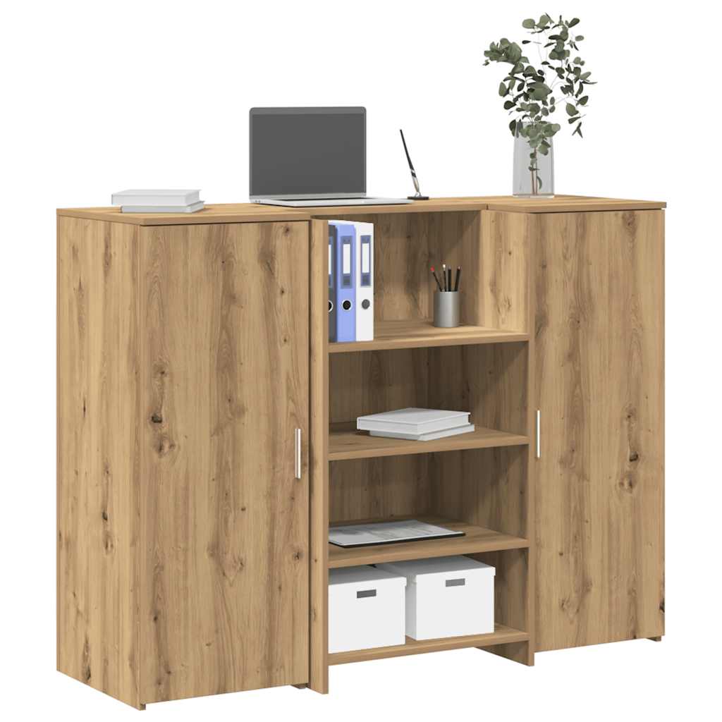Resepsjonspult artisan eik 135x50x103,5 cm konstruert tre