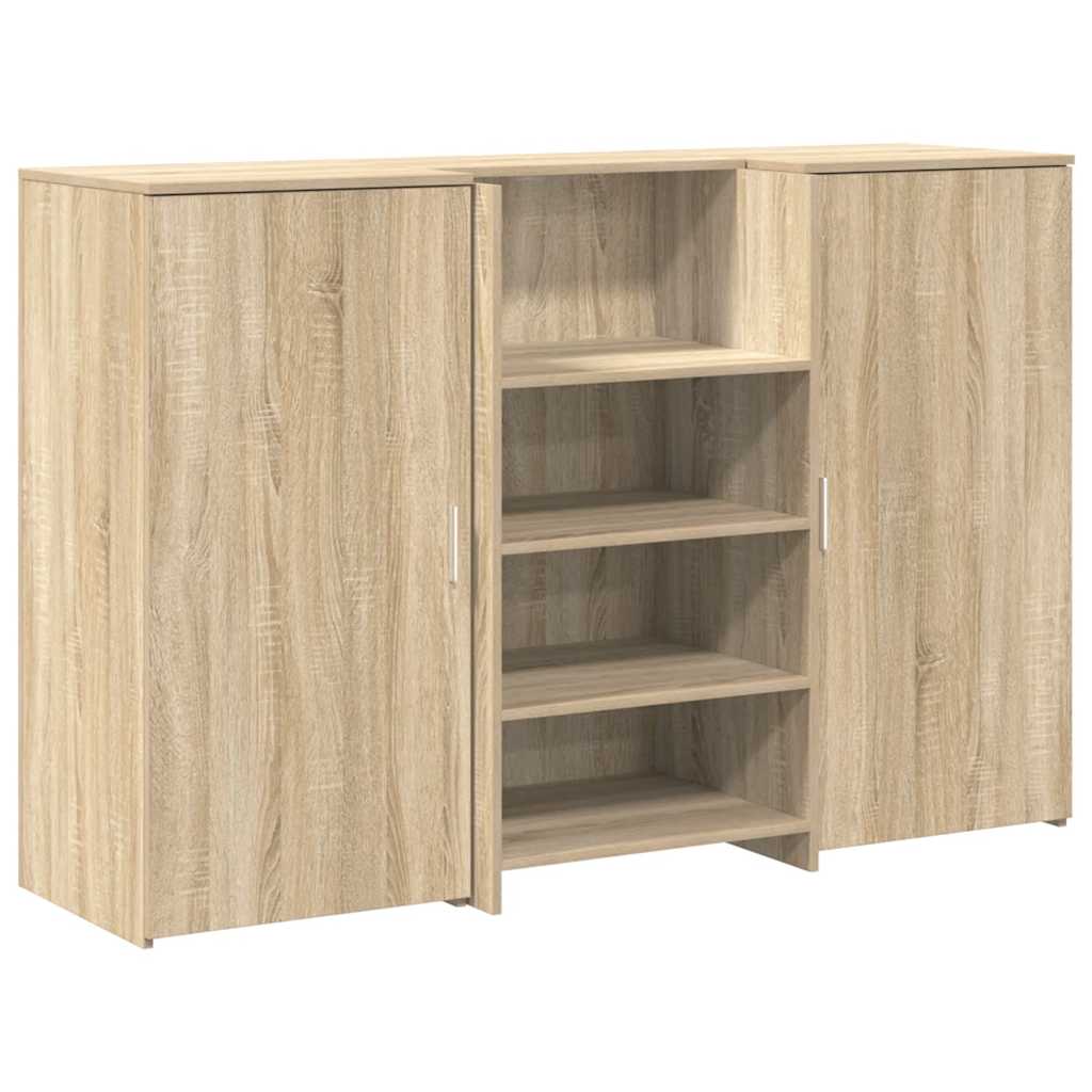 Resepsjonspult sonoma eik 155x50x103,5 cm konstruert tre