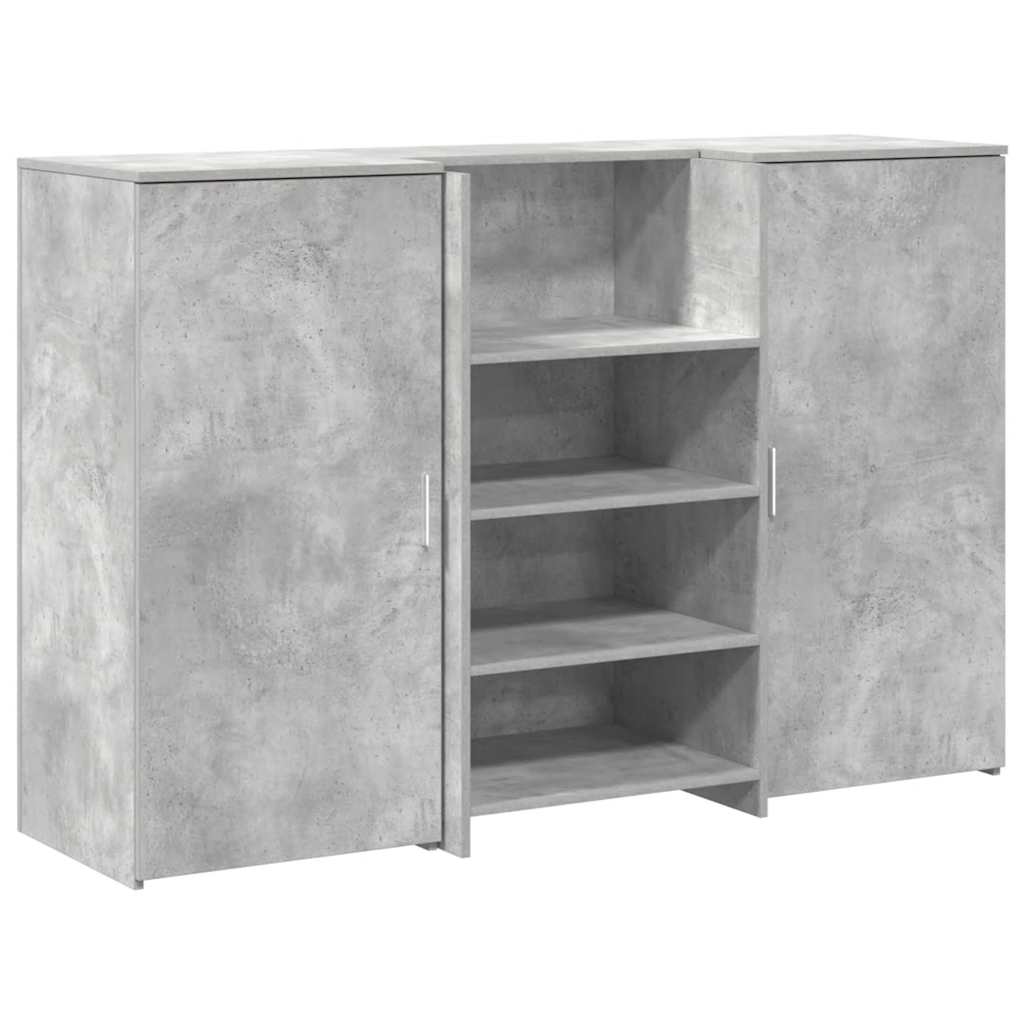 Resepsjonspult betonggrå 155x50x103,5 cm konstruert tre