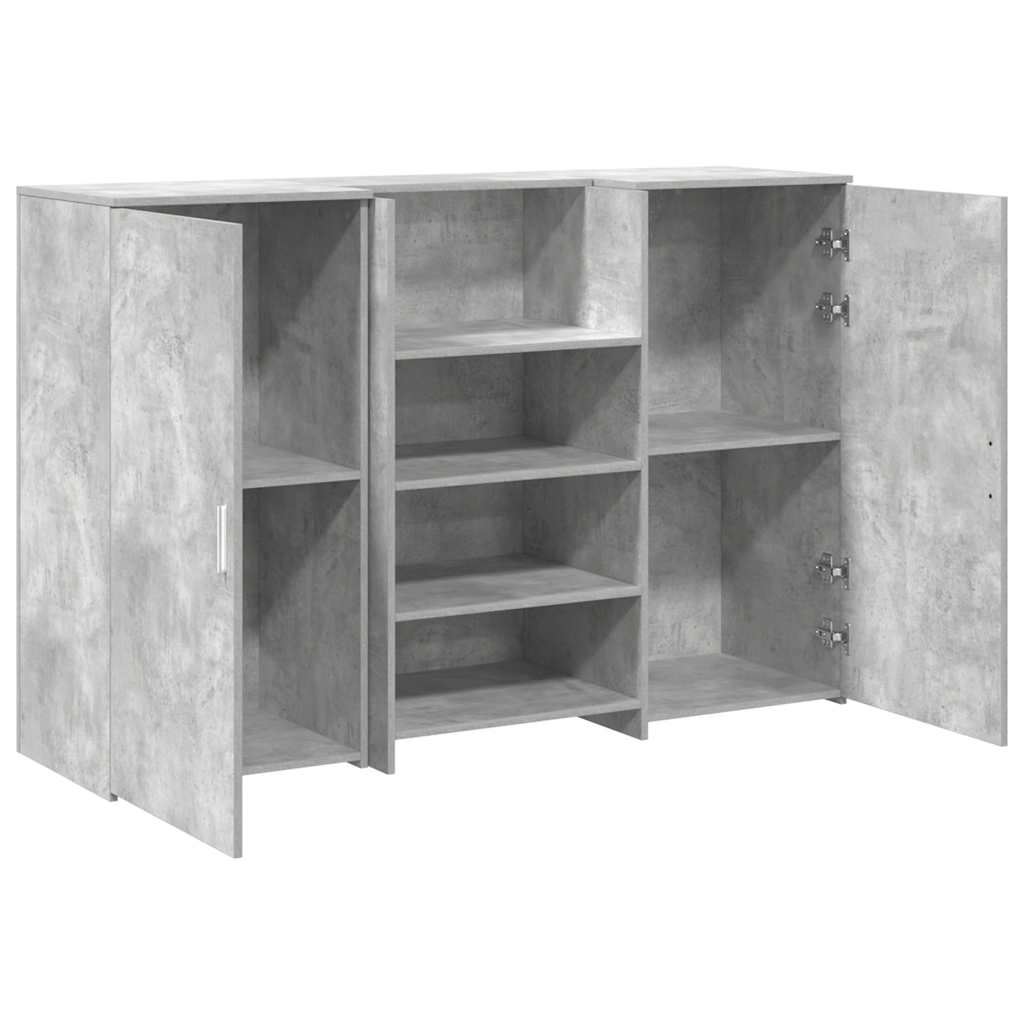 Resepsjonspult betonggrå 155x50x103,5 cm konstruert tre