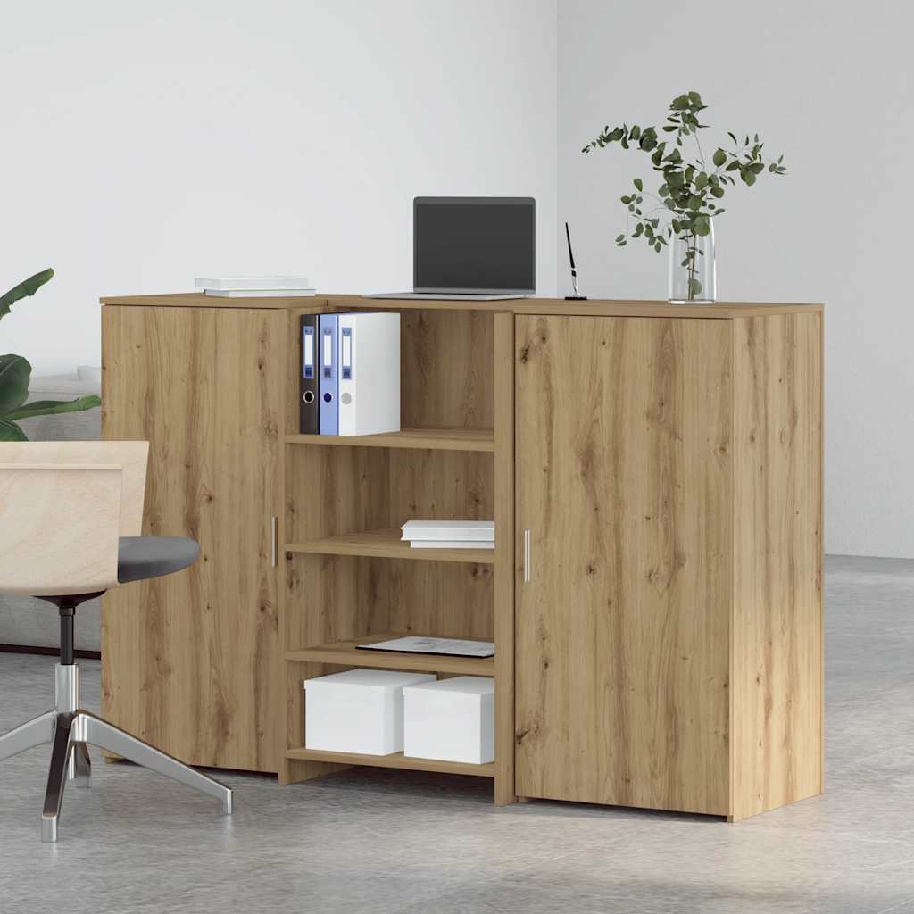 Resepsjonspult artisan eik 155x50x103,5 cm konstruert tre