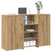 Resepsjonspult artisan eik 155x50x103,5 cm konstruert tre