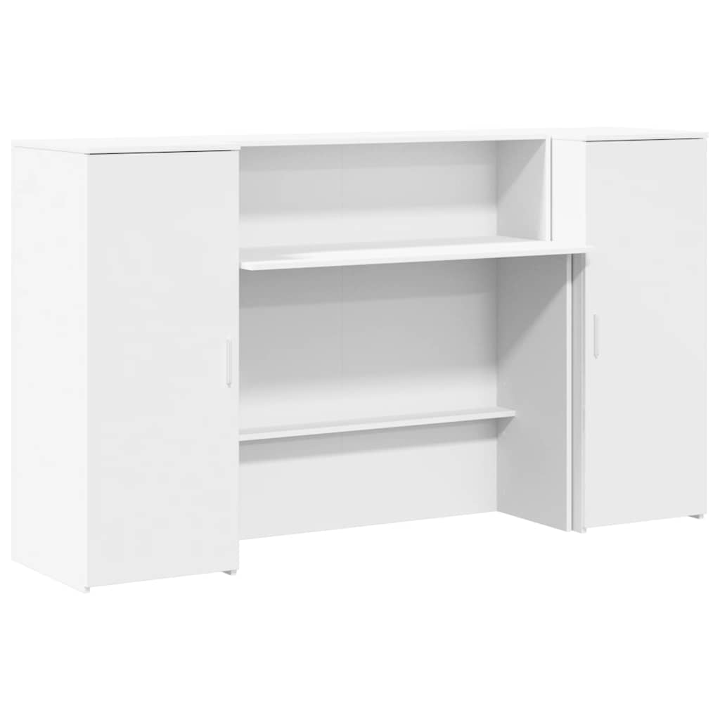 Resepsjonsdisk hvit 180x50x103,5 cm konstruert tre