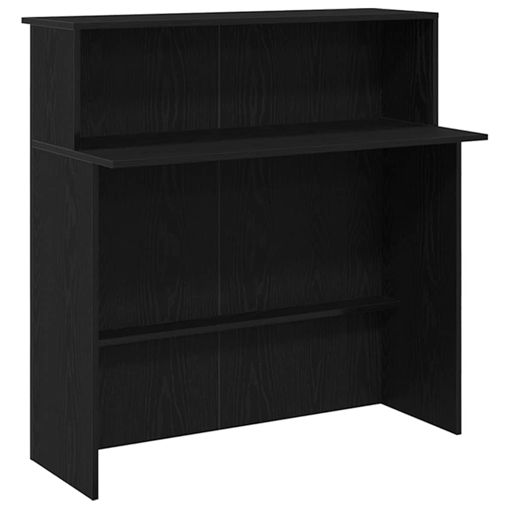 Resepsjonsdisk svart eik 180x50x103,5 cm konstruert tre