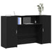 Resepsjonsdisk svart eik 180x50x103,5 cm konstruert tre