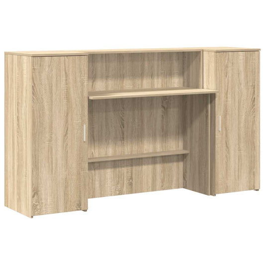 Resepsjonspult sonoma eik 180x50x103,5 cm konstruert tre