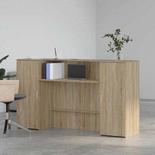 Resepsjonspult sonoma eik 180x50x103,5 cm konstruert tre