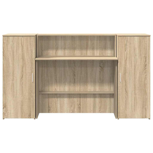 Resepsjonspult sonoma eik 180x50x103,5 cm konstruert tre