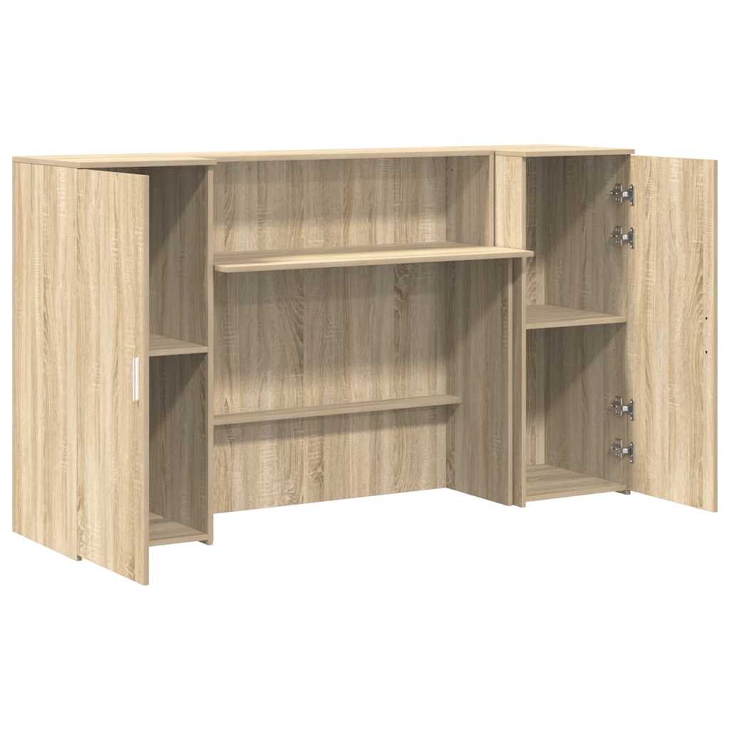 Resepsjonspult sonoma eik 180x50x103,5 cm konstruert tre