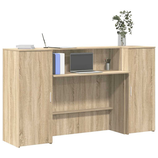 Resepsjonspult sonoma eik 180x50x103,5 cm konstruert tre
