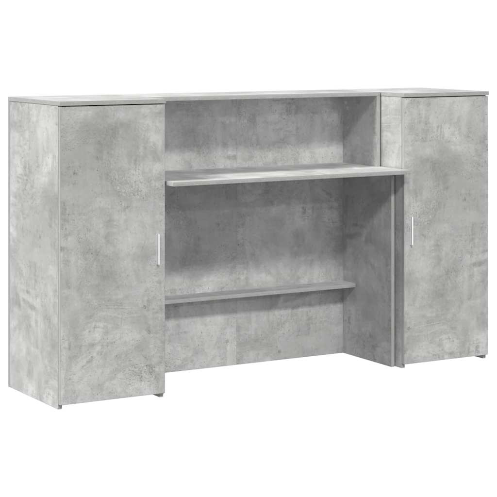 Resepsjonspult betonggrå 180x50x103,5 cm konstruert tre