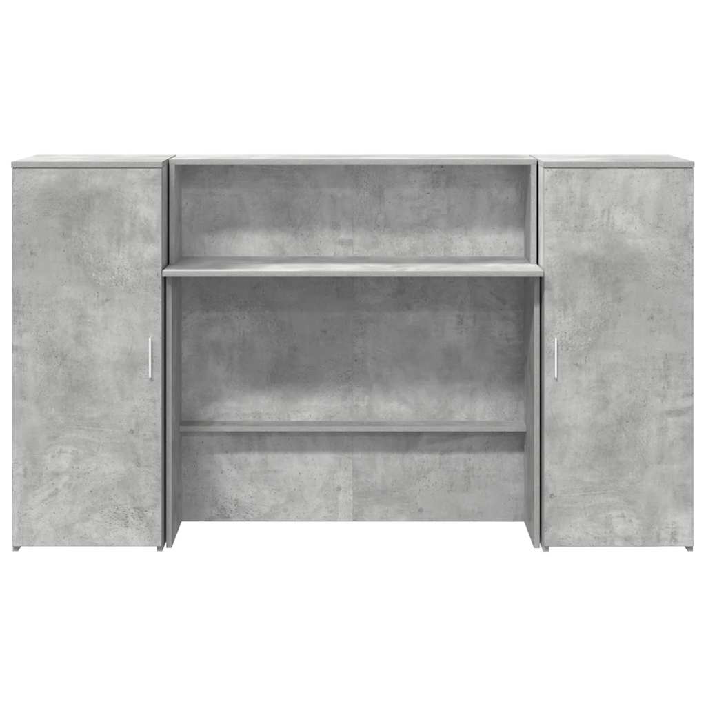 Resepsjonspult betonggrå 180x50x103,5 cm konstruert tre