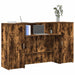 Resepsjonspult røkt eik 180x50x103,5 cm konstruert tre