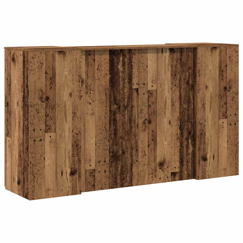 Resepsjonspult gammelt tre 180x50x103,5 cm konstruert tre