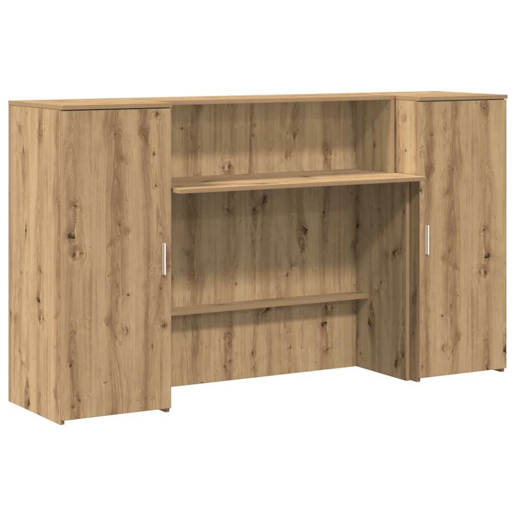Resepsjonspult artisan eik 180x50x103,5 cm konstruert tre