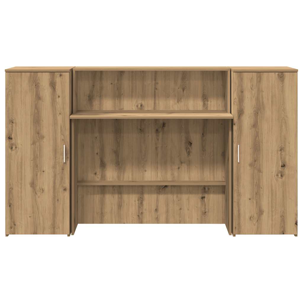 Resepsjonspult artisan eik 180x50x103,5 cm konstruert tre