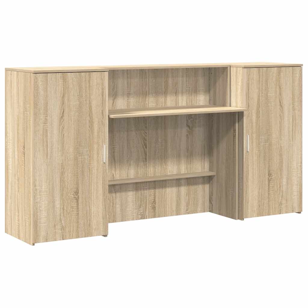 Resepsjonspult sonoma eik 200x50x103,5 cm konstruert tre