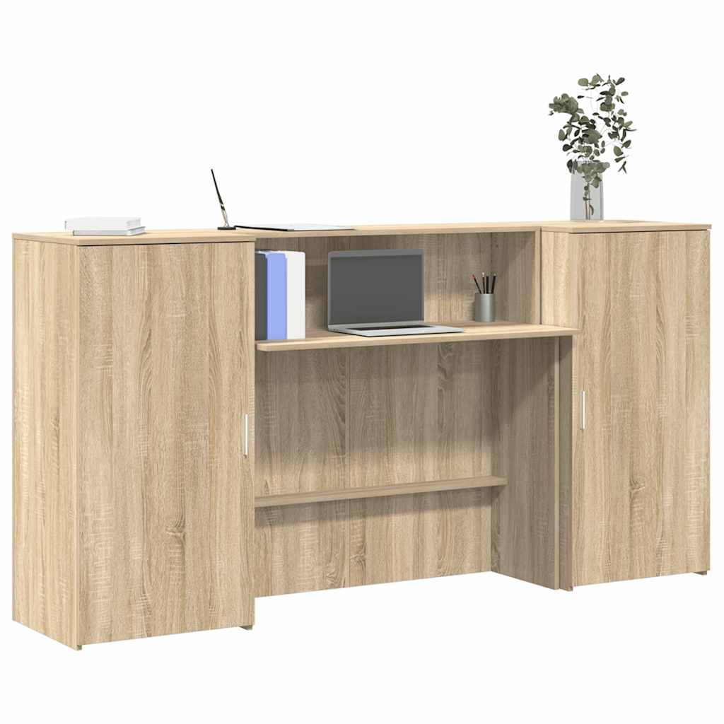 Resepsjonspult sonoma eik 200x50x103,5 cm konstruert tre