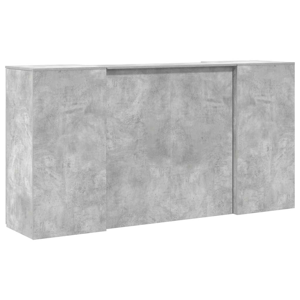 Resepsjonspult betonggrå 200x50x103,5 cm konstruert tre
