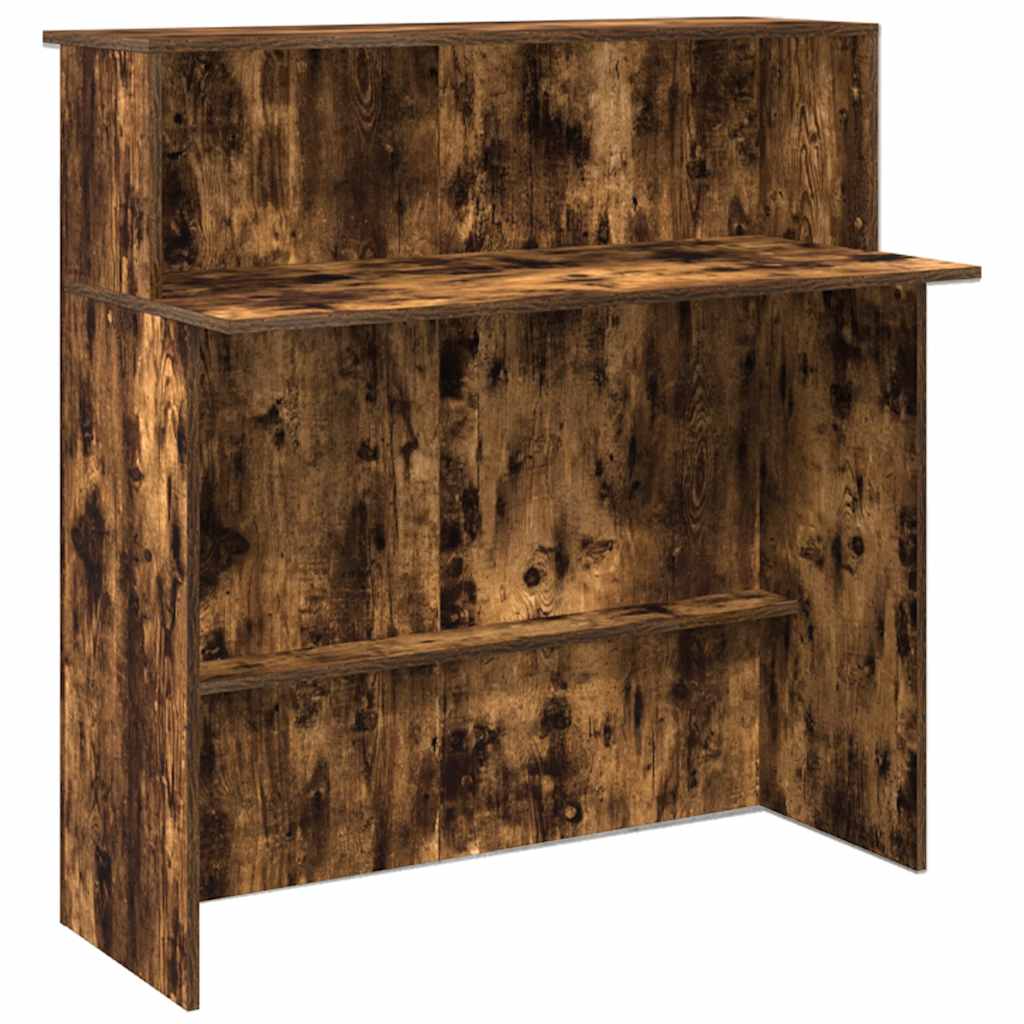 Resepsjonspult røkt eik 200x50x103,5 cm konstruert tre